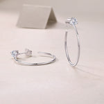 Load image into Gallery viewer, Arc d'Éclat Moissanite Hoop Earrings