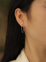 Load image into Gallery viewer, Arc d'Éclat Moissanite Hoop Earrings