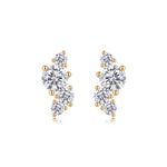 Load image into Gallery viewer, Aurum Cluster Moissanite Earrings