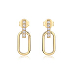 Load image into Gallery viewer, Aurum Link Moissanite Earrings