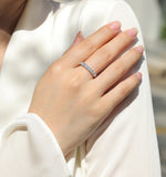 Load image into Gallery viewer, Hand wearing Célébration Éternelle Moissanite Band