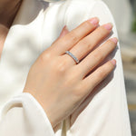 Load image into Gallery viewer, Hand wearing Célébration Éternelle Moissanite Band