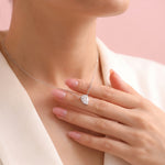 Load image into Gallery viewer, Éclat Pear Moissanite Necklace