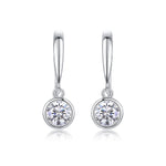 Load image into Gallery viewer, Éclat Bezel Moissanite Earrings