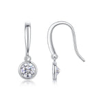 Load image into Gallery viewer, Éclat Bezel Moissanite Earrings