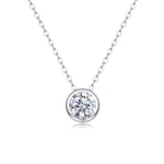 Load image into Gallery viewer, Éclat Bezel Moissanite Necklace