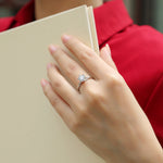 Load image into Gallery viewer, Hand wearing a Éclat Entrelacé Moissanite Ring