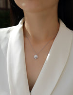 Load image into Gallery viewer, Éclat Hexagonal Moissanite Necklace on a model