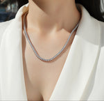 Load image into Gallery viewer, Éternelle Princesse Moissanite Tennis Necklace