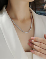 Load image into Gallery viewer, Éternelle Princesse Moissanite Tennis Necklace