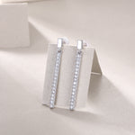 Load image into Gallery viewer, Ligne Pavé Moissanite Earrings