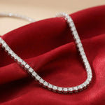 Load image into Gallery viewer, Lumière Éternelle Moissanite Tennis Necklace