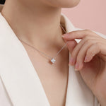 Load image into Gallery viewer, Princesse Carré Moissanite Necklace