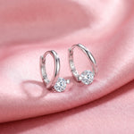 Load image into Gallery viewer, Silhouette Arc Moissanite Hoops