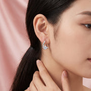 Silhouette Arc Moissanite Hoops