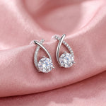 Load image into Gallery viewer, Swan Pavé Drop Earrings