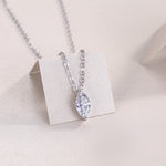Load image into Gallery viewer, classique-marquise-moissanite-necklace-2