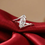 Load image into Gallery viewer, Floating Marquise Moissanite Ring