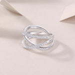 Load image into Gallery viewer, pave-crossover-moissanite-ring-1