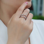 Load image into Gallery viewer, pave-crossover-moissanite-ring-3