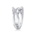 Load image into Gallery viewer, pave-crossover-moissanite-ring-7