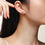 Load image into Gallery viewer, Papillon Moissanite Stud Earrings
