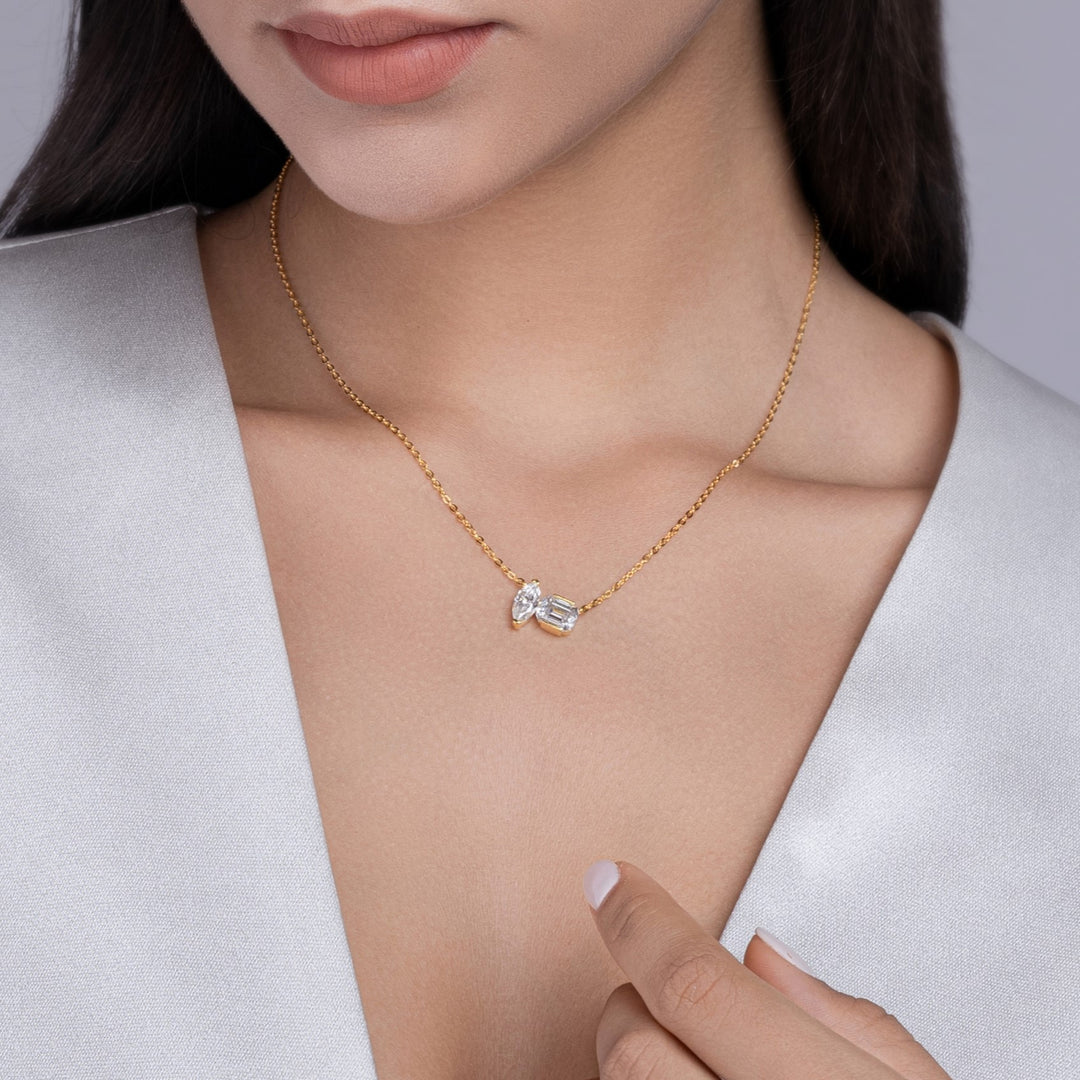 L’Atelier Duo Moissanite Necklace