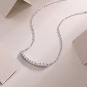 Arc Pavé Moissanite Necklace