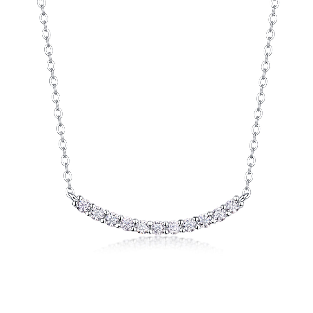 Arc Pavé Moissanite Necklace