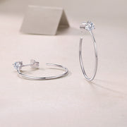 Arc d'Éclat Moissanite Hoop Earrings