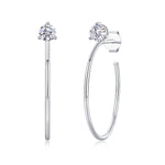 Load image into Gallery viewer, Arc d&#39;Éclat Moissanite Hoop Earrings
