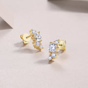 Aurum Cluster Moissanite Earrings
