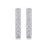 Load image into Gallery viewer, Cercle Pavé Moissanite Huggie Earrings
