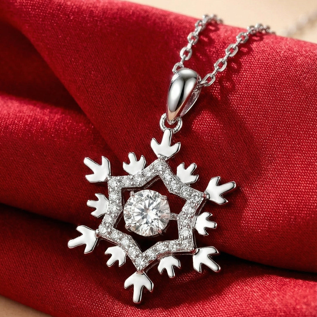 Danse Snowflake Moissanite Necklace
