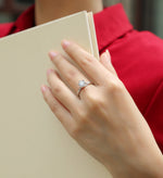 Load image into Gallery viewer, Hand wearing a Éclat Entrelacé Moissanite Ring
