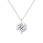 Load image into Gallery viewer, Éclat Hexagonal Moissanite Necklace
