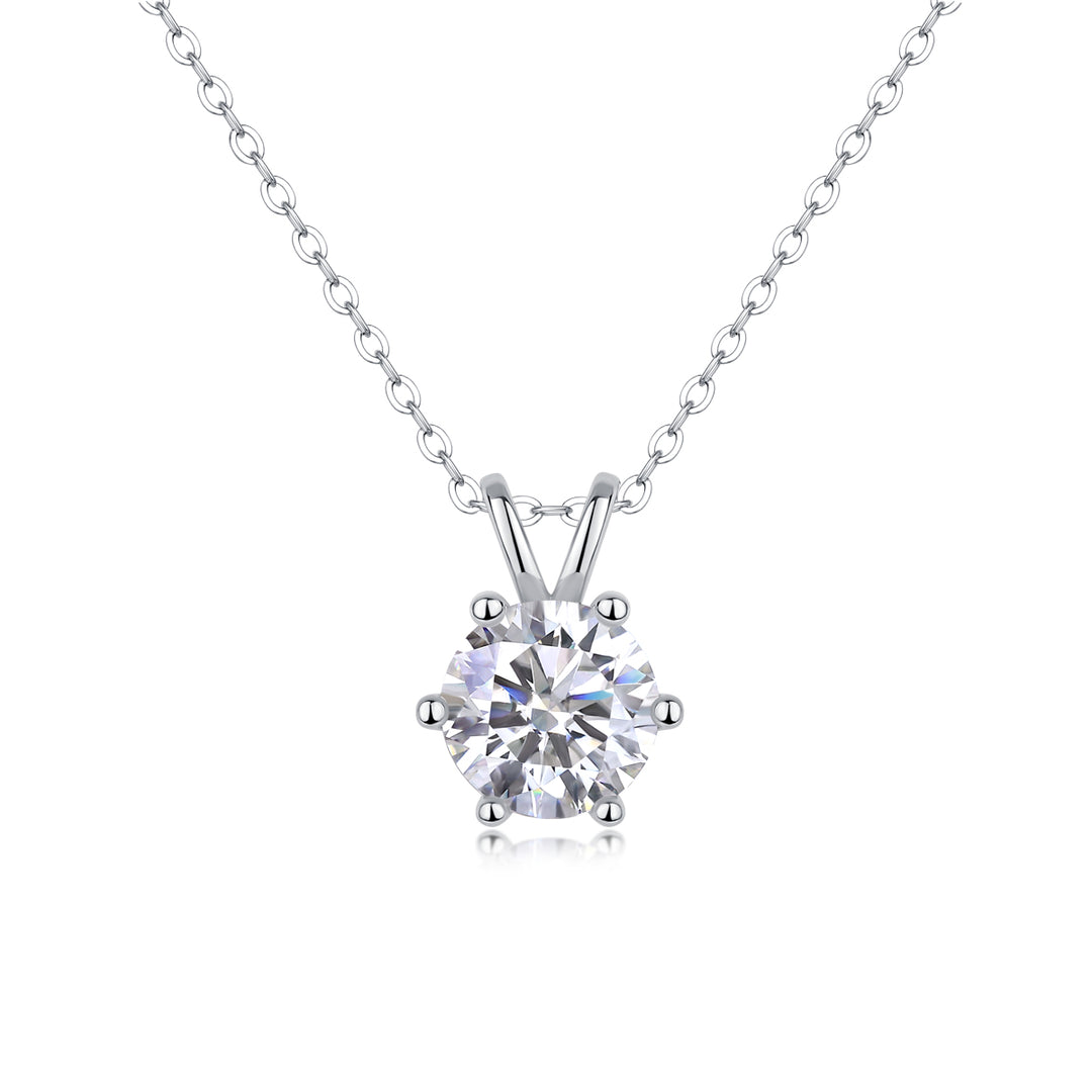 Éclat Solitaire Moissanite Necklace