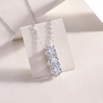 Load image into Gallery viewer, Éclat Trio Moissanite Necklace
