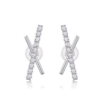 Load image into Gallery viewer, Élégance en Croix Moissanite Earrings

