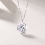 Load image into Gallery viewer, Éclat Hexagonal Moissanite Necklace
