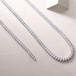 Load image into Gallery viewer, Éternelle Princesse Moissanite Tennis Necklace
