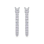 Load image into Gallery viewer, Pavé de Luxe Moissanite Hoop Earrings
