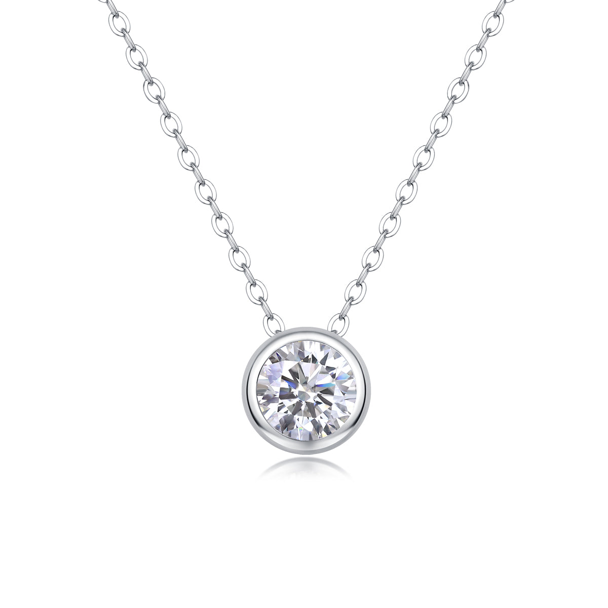 Éclat Bezel Moissanite Necklace