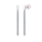 Load image into Gallery viewer, Ligne Pavé Moissanite Earrings
