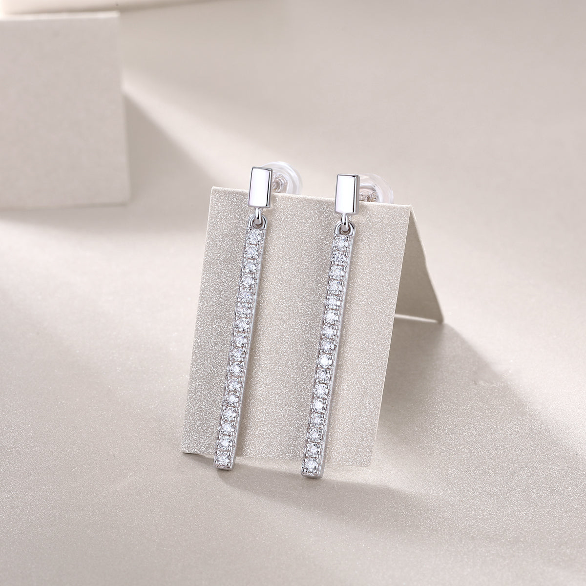 Ligne Pavé Moissanite Earrings