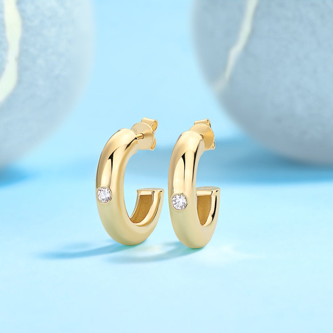 Aurum Bold Moissanite Hoops