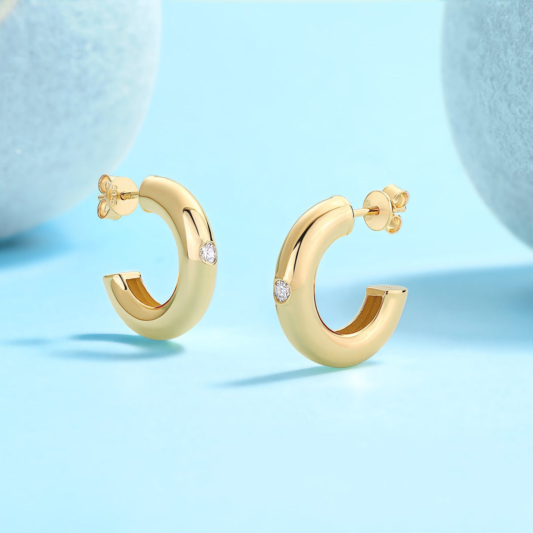 Aurum Bold Moissanite Hoops