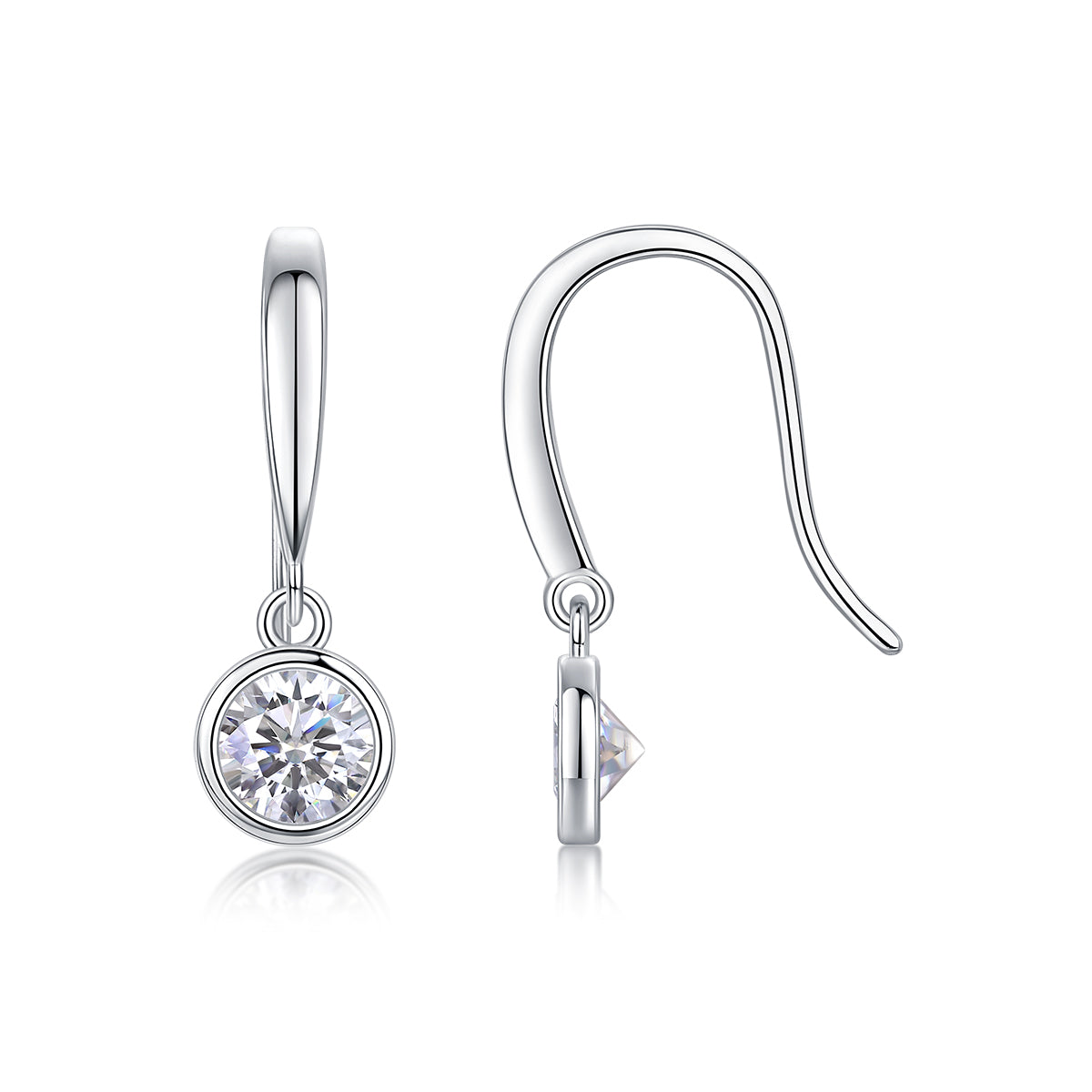 Éclat Bezel Moissanite Earrings