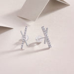 Load image into Gallery viewer, Élégance en Croix Moissanite Earrings
