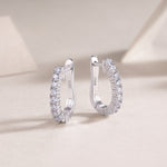 Load image into Gallery viewer, Pavé de Lumière Moissanite Hoop Earrings
